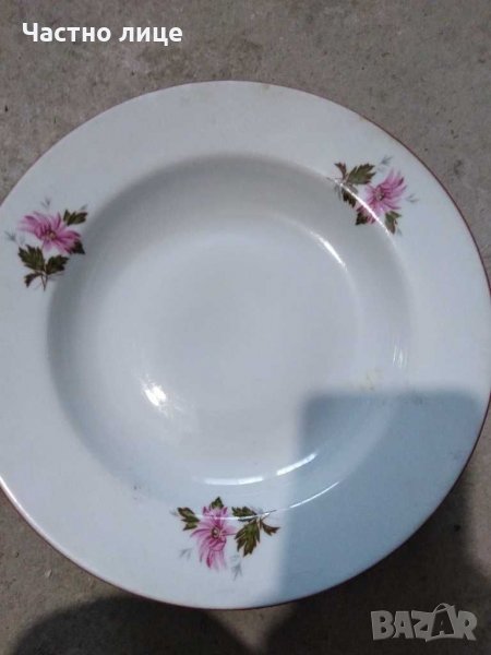 Български Цветни порцеланови чиний , снимка 1