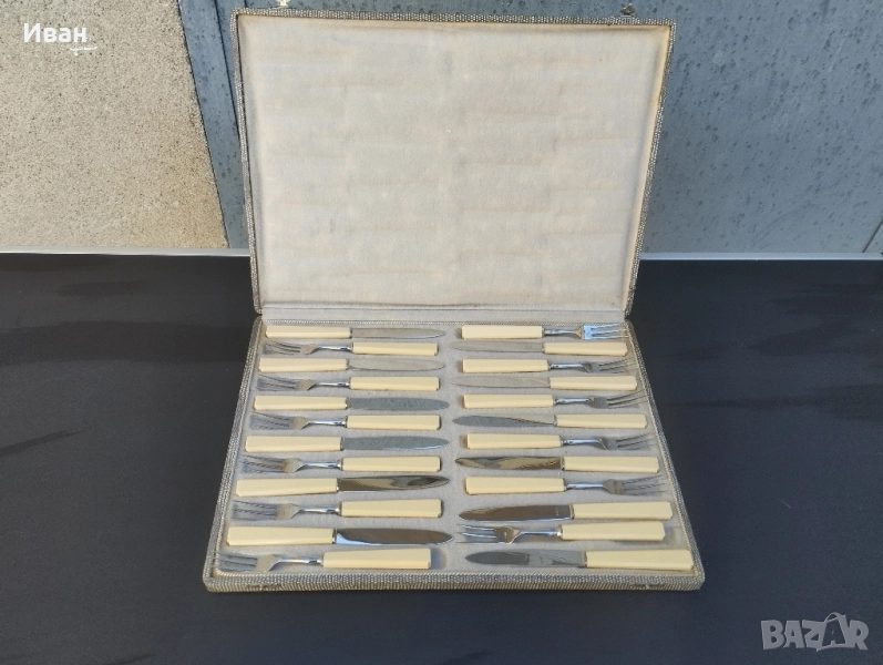 Комплект от 24 броя прибори за хранене/десерт, снимка 1