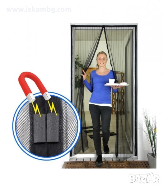 МРЕЖА ПРОТИВ НАСЕКОМИ ЗА ВРАТА С МАГНИТНО ЗАТВАРЯНЕ - код  Magic Mesh, снимка 1