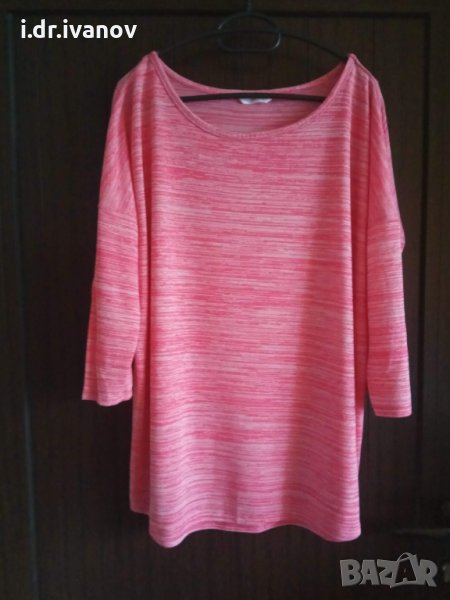 Розова тънка блуза машинно плетиво , снимка 1
