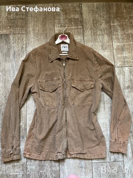 Ново дънково яке риза сафари спортно елегантно Зара Zara zara размер L, снимка 1