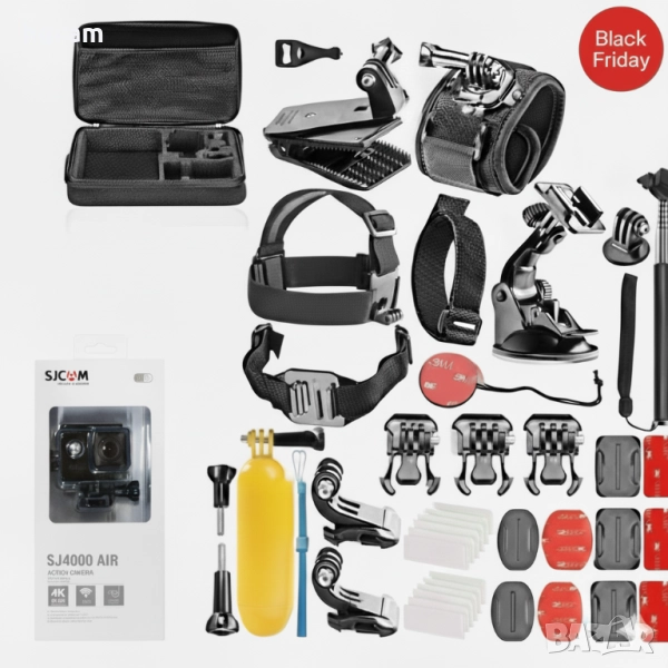 Екшън камера SJCAM SJ4000 Air 4K WiFi + Подарък Комплект Аксесоари, снимка 1