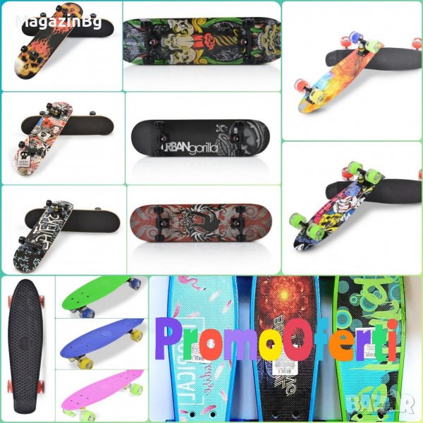 Скейтборд Penny board* LED Пениборд Светещи Колела * Пени Борд , снимка 1