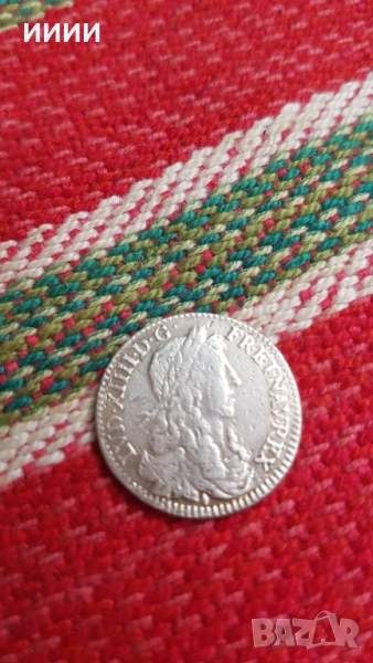 Сребърна монета 1,12 екю 1659, снимка 1