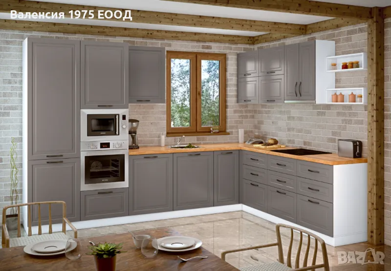 Модулна кухня Винтидж 340/ 240 см, снимка 1
