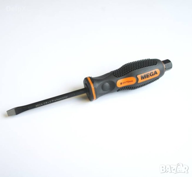 Отвертка права MEGA с намагнитен връх 5x75mm, снимка 1