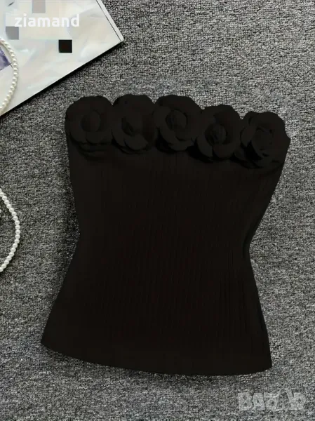 Ефектен дамски топ без презрамки, снимка 1