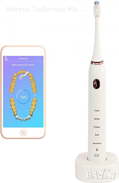 Презареждаща се електронна четка за зъби Sonic Bluetooth Dupont, снимка 1