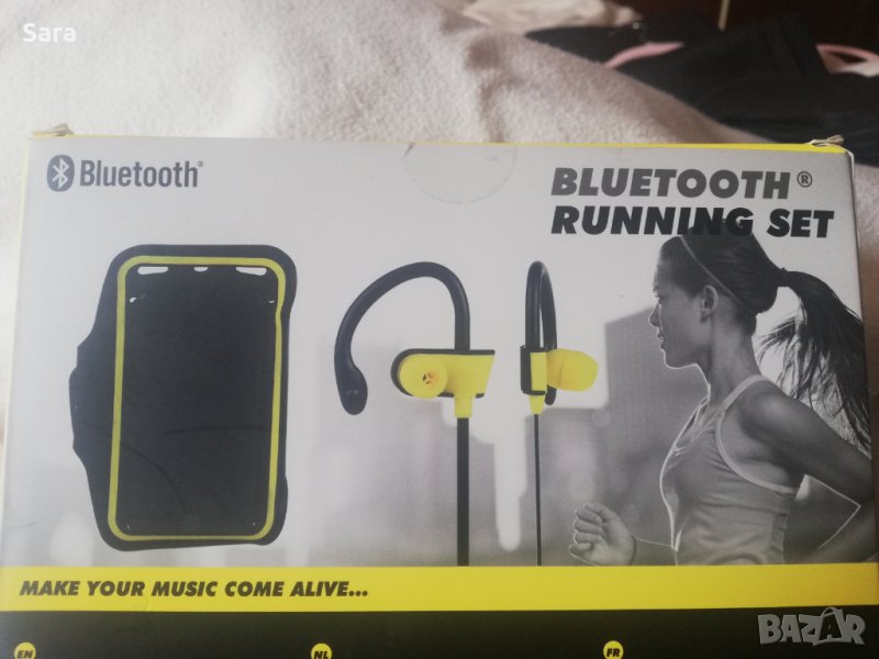 Bluetooth стерео слушалки с кейс за мобилен телефон , снимка 1