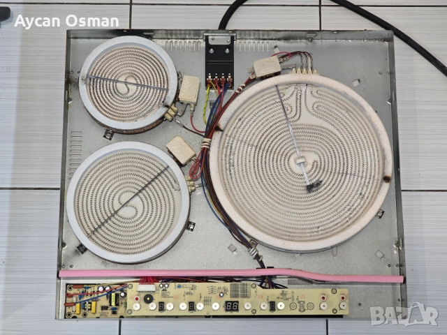 Керамичен плот за вграждане – за части (нагреватели Yueka + платки + окабеляване)