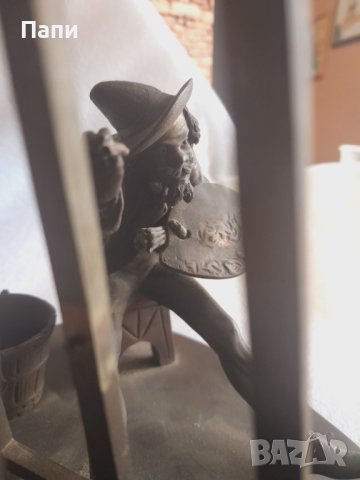 Изящна,детайлна,бронзова скулптура от началото на 20-ти век, снимка 5 - Антикварни и старинни предмети - 38390455