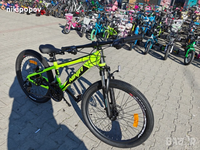 BG Алуминиев велосипед 24" NINJA жълт, снимка 4 - Велосипеди - 54334817