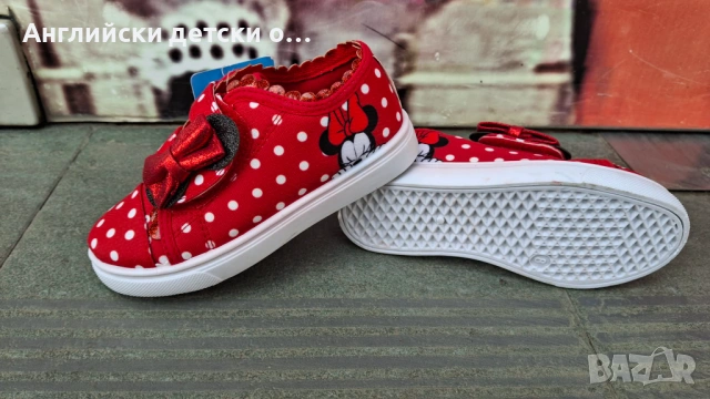Английски детски кецки с Мини Маус, снимка 6 - Детски гуменки - 54333502