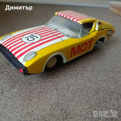 Стара ламаринена количка Ehri (ГДР) – Модел "Рали 15" – С работещ механизъм (За реставрация)