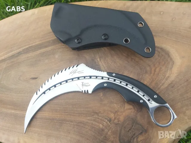 Тактически нож карамбит Todd Begg с полимерна кания,Full Tang