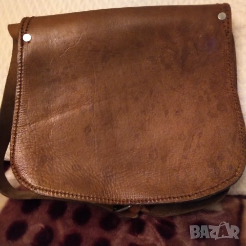 Винтидж чанта естествена кожа ,ръчна изработка , снимка 8 - Чанти - 40027549