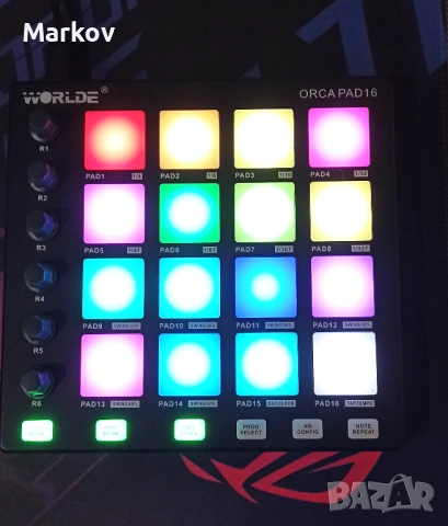 MIDI контролер Worlde Orca Pad 16 – 16 падa, снимка 4 - Ресийвъри, усилватели, смесителни пултове - 53046710