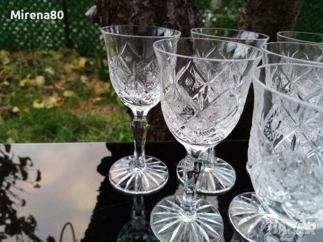 Български кристален сервиз за ликьор / ракия !, снимка 2 - Сервизи - 52643719