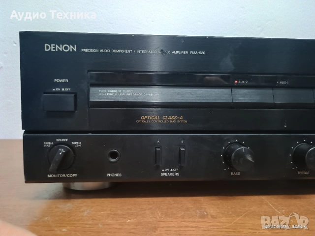 DENON PMA-520. Страхотен стерео усилвател с прекрасен звук. Изпращам видео. , снимка 4 - Ресийвъри, усилватели, смесителни пултове - 53339136