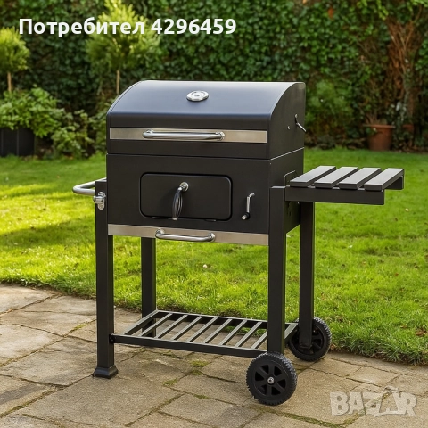 Барбекю на дървени въглища с чугунена плоча 113x45.5x100 см, снимка 2 - Барбекюта - 52267482