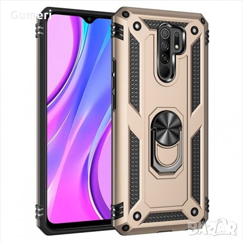  Xiaomi Redmi 9 Удароустойчив гръб с метален пръстен , снимка 6 - Калъфи, кейсове - 29930438