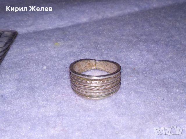 СТАР ВЪЗРОЖДЕНСКИ СРЕБЪРЕН САЧАНЕН ПРЪСТЕН ЕТНОГРАФСКИ ОРНАМЕНТИРАН МАЙСТОРСКИ 16850, снимка 13 - Антикварни и старинни предмети - 39547571