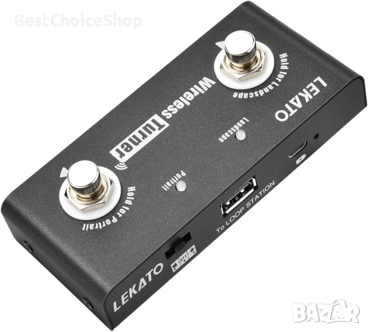 LEKATO Безжичен педал за превключване на страници Bluetooth. LEKATO Loop Pedal Tuner Switch Control, снимка 6 - Друга електроника - 54259914