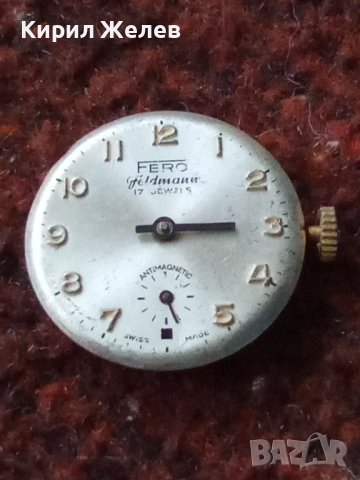 Механизъм с циферблат от стар ръчен часовник 52051, снимка 6 - Мъжки - 52260666