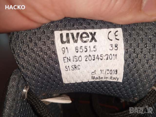 Работни Обувки UVEX с метално бомбе Номер 38 Стелка 24 см.. см., снимка 11 - Други - 44514757