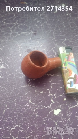 Стара керамична лула, снимка 4 - Антикварни и старинни предмети - 50486575