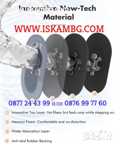 Магическа супер абсорбираща подложка за баня, водоабсорбираща и антихлъзгаща - КОД 3816, снимка 13 - Килими - 39308515