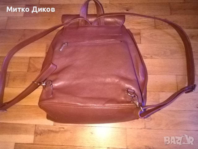 Texier made in France vintage маркова раница дебела естествена кожа 31х27х10см, снимка 12 - Чанти - 42704256
