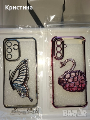 Луксозни прозрачни, сребристи калъфи за телефон за Samsung Galaxy A56 5G.