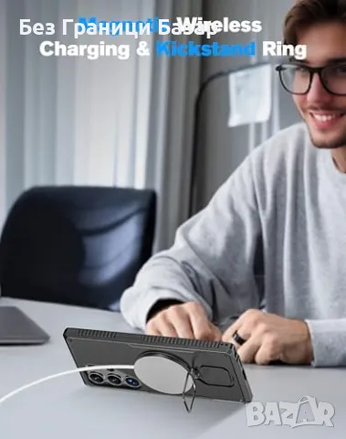 Нов Samsung Galaxy S25 Ultra кейс MagSafe, 360° стойка, удароустойчив калъф, снимка 9 - Калъфи, кейсове - 49280462