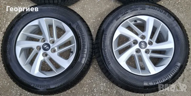 Оригинални джанти от Hyundai 16-цола с нови зимни гуми, снимка 2 - Гуми и джанти - 56075976