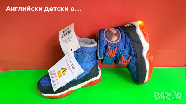 Английски детски светещи апрески Spiderman, на George, снимка 6 - Детски боти и ботуши - 48211262