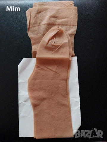 40/42 Дамски чорапи цвят телесен за жартиери , снимка 2 - Бельо - 53017915