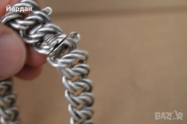 Сребърна гривна , снимка 6 - Гривни - 47549434