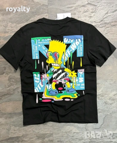 Off White Нова Черна Мъжка Тениска 