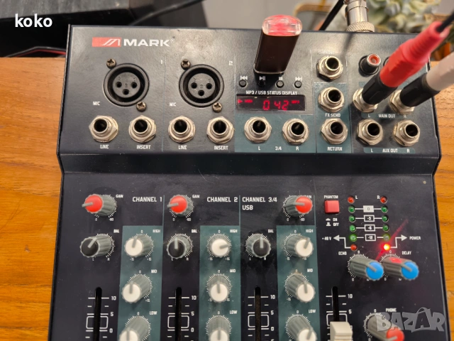 Миксер смесител пулт за музика Mark max , снимка 3 - Ресийвъри, усилватели, смесителни пултове - 54250847