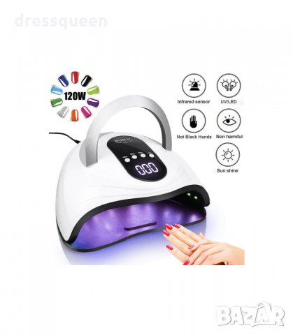S9 3090 Лампа за изпичане на гел лак SUN S9 MAX, UV/LED 120W, снимка 9 - Педикюр и маникюр - 34248481