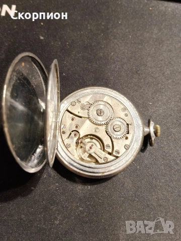 Швейцарски джобен часовник - Hronometre - Военен образец, снимка 12 - Джобни - 49537150