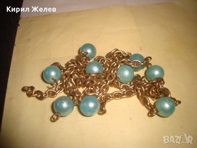 СТАРО БРОНЗОВО СИНДЖИРЧЕ КОЛИЕ ГЕРДАНЧЕ ПЕРЛЕН ТИП ВЕРИЖКА 70951, снимка 5 - Колиета, медальони, синджири - 35272414