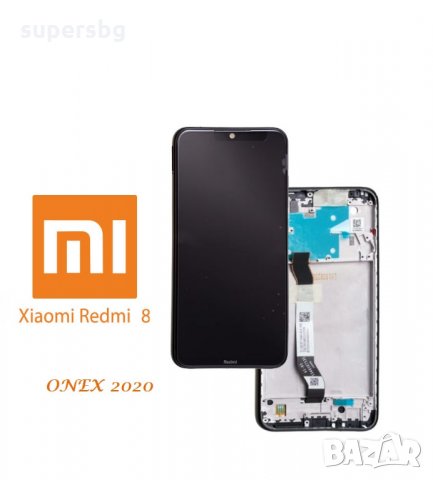Нов 100% Оригинал LCD Дисплей за Xiaomi Redmi 8 + тъч скрийн + рамка Service pack