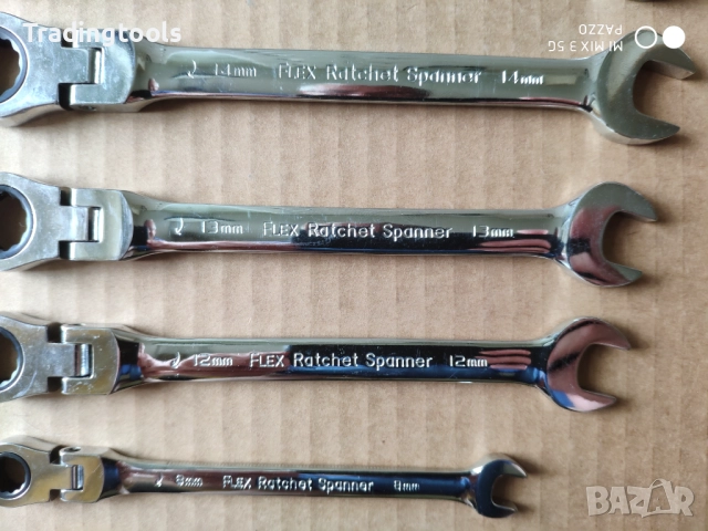 Halfords Advanced 7броя качествени ключове тресчотки, снимка 5 - Ключове - 52905255