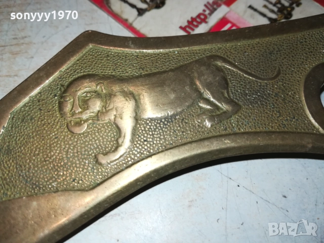 МАСИВЕН НОЖ ОТ ФРАНЦИЯ-МЕД/МЕСИНГ 0510251759, снимка 14 - Антикварни и старинни предмети - 51953526
