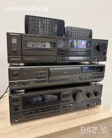 🔊Ретро аудио сет TECHNICS - ресийвър с дистанционно, CD плеър с дистанционно и дек🔉, снимка 2 - Аудиосистеми - 55771160