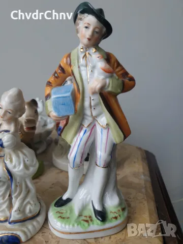 8бр малки порцеланови фигури/деца-музиканти-бебета-птица/статуетки 8-17см, снимка 4 - Статуетки - 50289596
