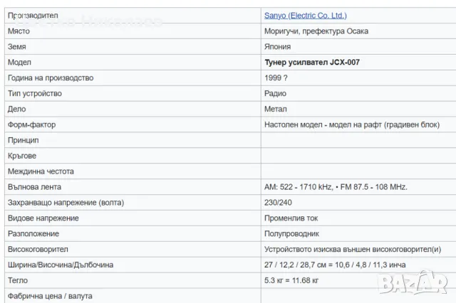Sanyo JCX-007 Amplifier, FM AM Tuner, снимка 9 - Ресийвъри, усилватели, смесителни пултове - 48175035