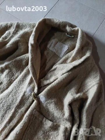 L/XL Дамска вълнено разкроено палто, снимка 2 - Палта, манта - 49314172